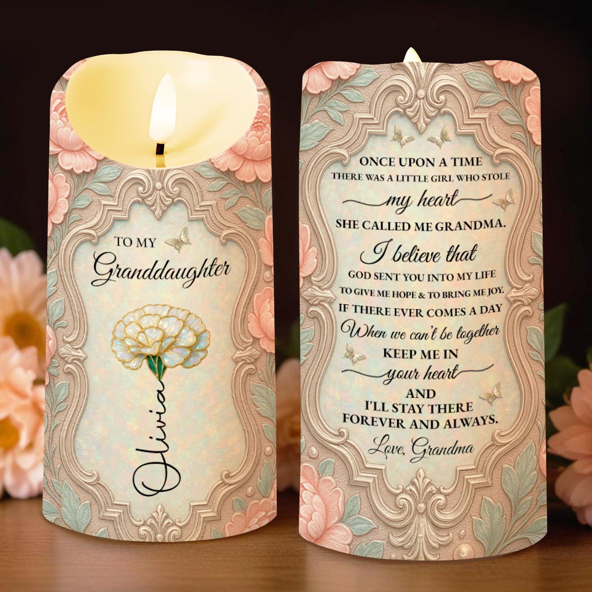 To My Granddaughter, Beautiful Floral Design