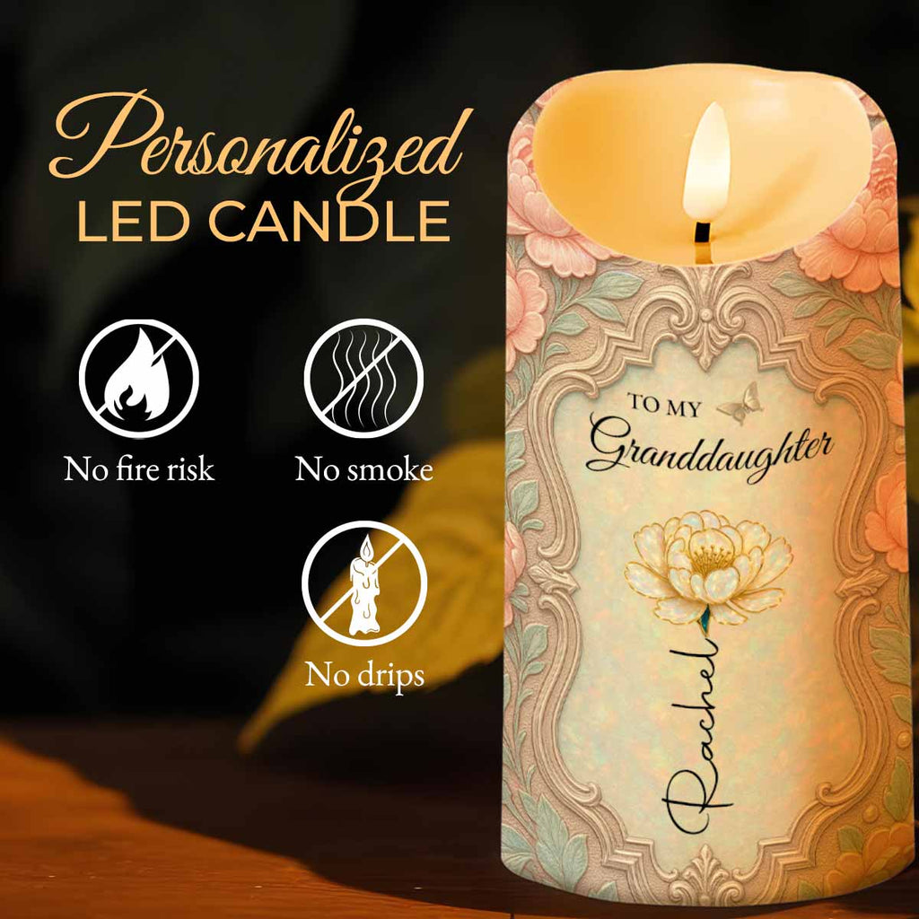 To My Granddaughter, Beautiful Floral Design