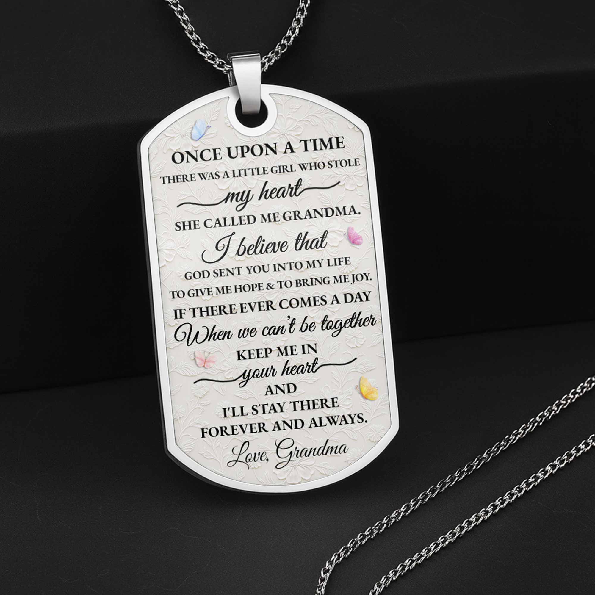 To My Granddaughter Once Upon A Time Flower Butterfly