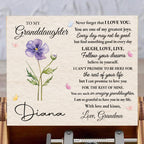 To My Granddaughter, Never Forget That I Love You