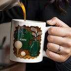 Celebrate Your Love for Golf, Golf Shirt, Golf Balls, Golf Clubs, Golf Bag - Personalized Custom Coffee Mug - GOLF005_MG