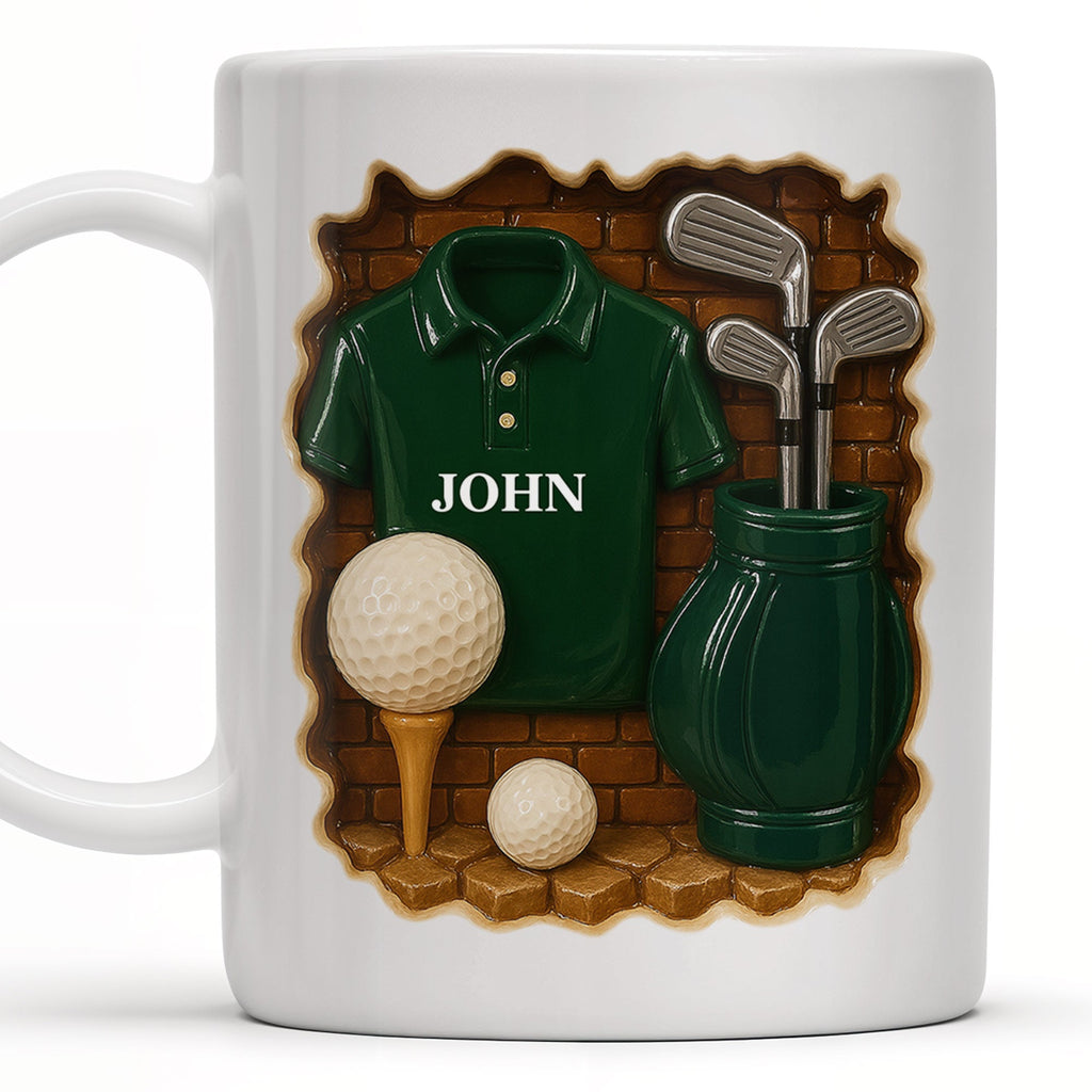 Celebrate Your Love for Golf, Golf Shirt, Golf Balls, Golf Clubs, Golf Bag - Personalized Custom Coffee Mug - GOLF005_MG