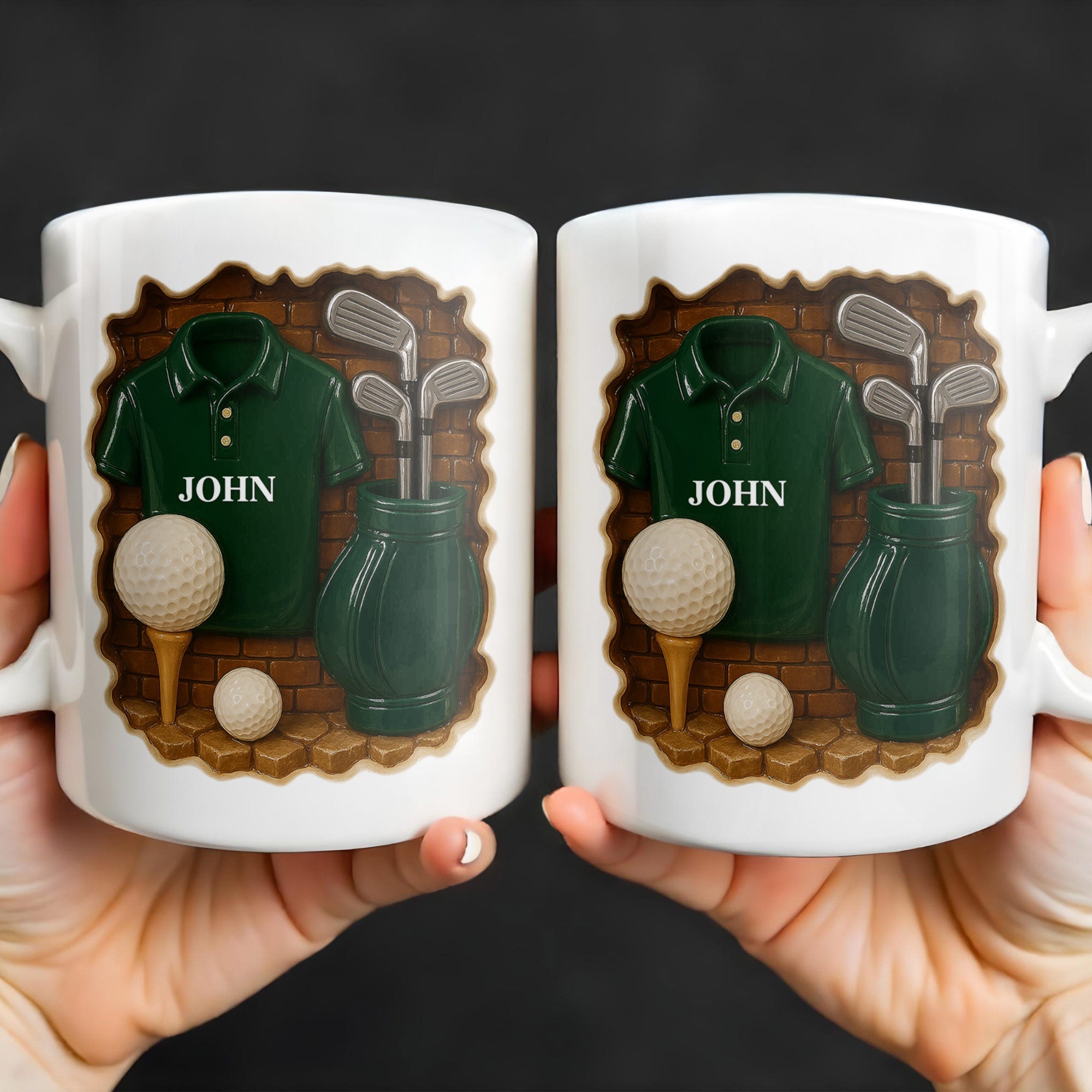 Celebrate Your Love for Golf, Golf Shirt, Golf Balls, Golf Clubs, Golf Bag - Personalized Custom Coffee Mug - GOLF005_MG