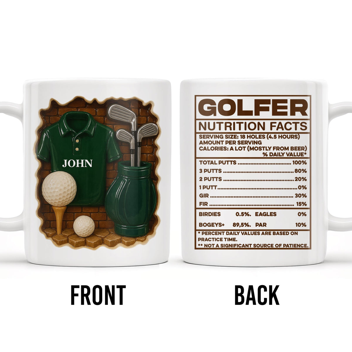 Golfer Nutrition Facts With Golf Accessories