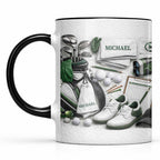 Customizable Golf Enthusiast Design With Clubs And Balls
