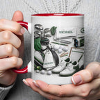 Customizable Golf Enthusiast Design With Clubs And Balls