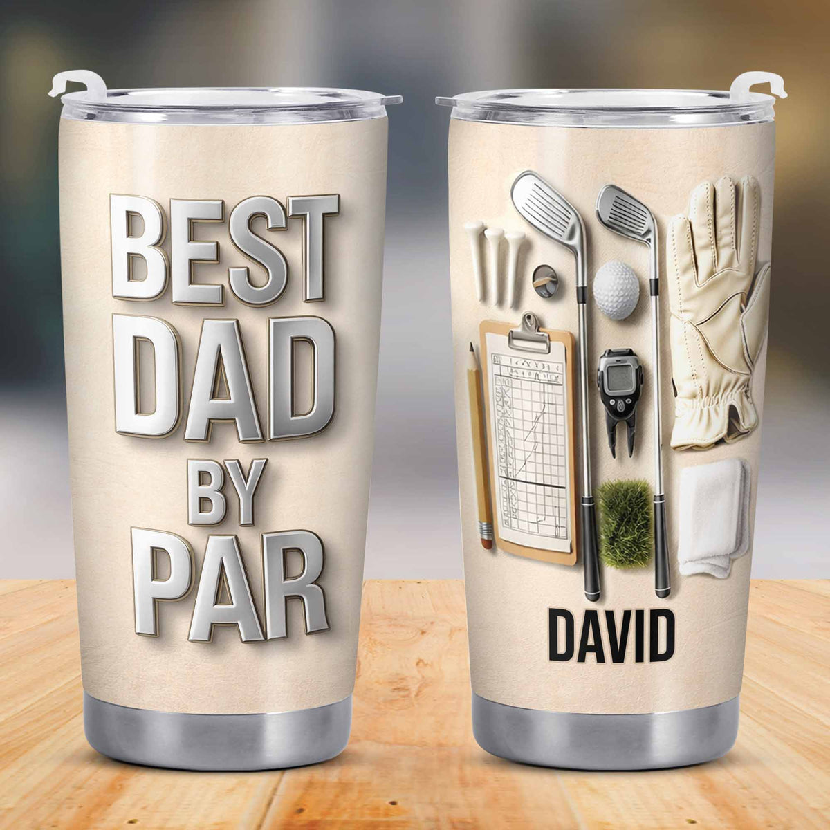 Best Dad By Par With Golf Equipment and Glove