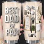 Best Dad By Par With Golf Equipment and Glove