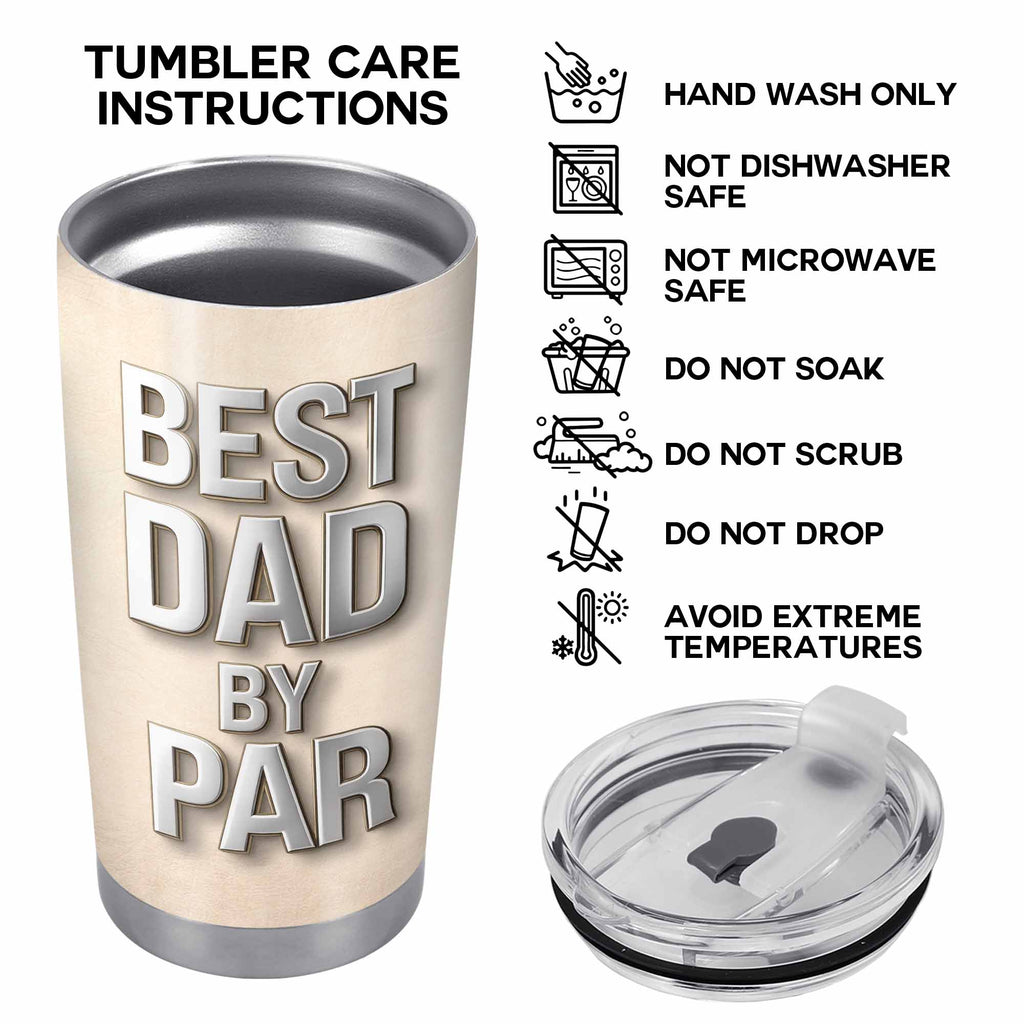 Best Dad By Par With Golf Equipment and Glove
