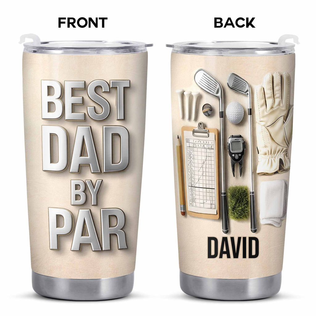 Best Dad By Par With Golf Equipment and Glove