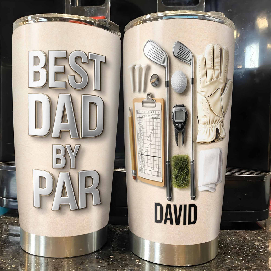 Best Dad By Par With Golf Equipment and Glove
