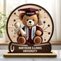 Celebrate Your Achievements Wooden Graduate Teddy Bear Plaque