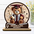 Celebrate Your Achievements Wooden Graduate Teddy Bear Plaque