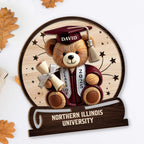 Celebrate Your Achievements Wooden Graduate Teddy Bear Plaque