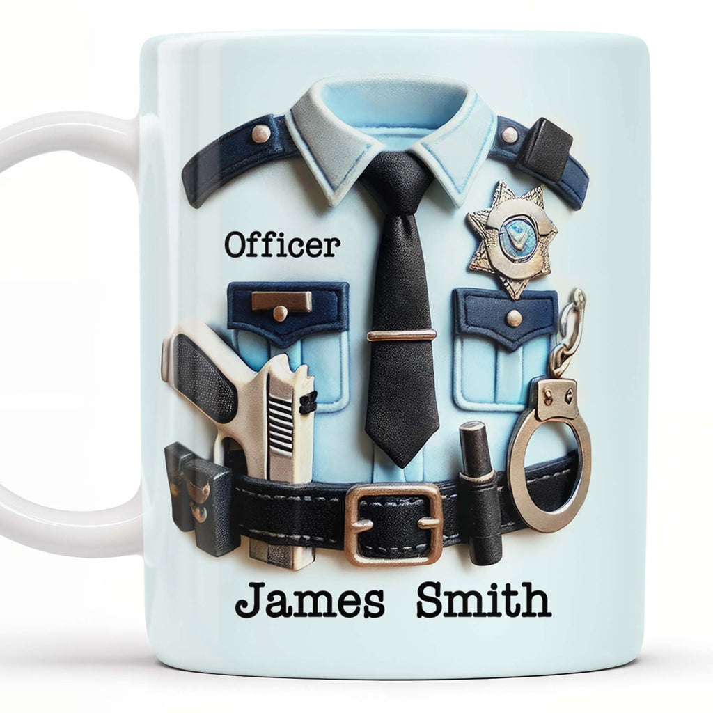Officer, Police Uniform, Badge and Handcuffs