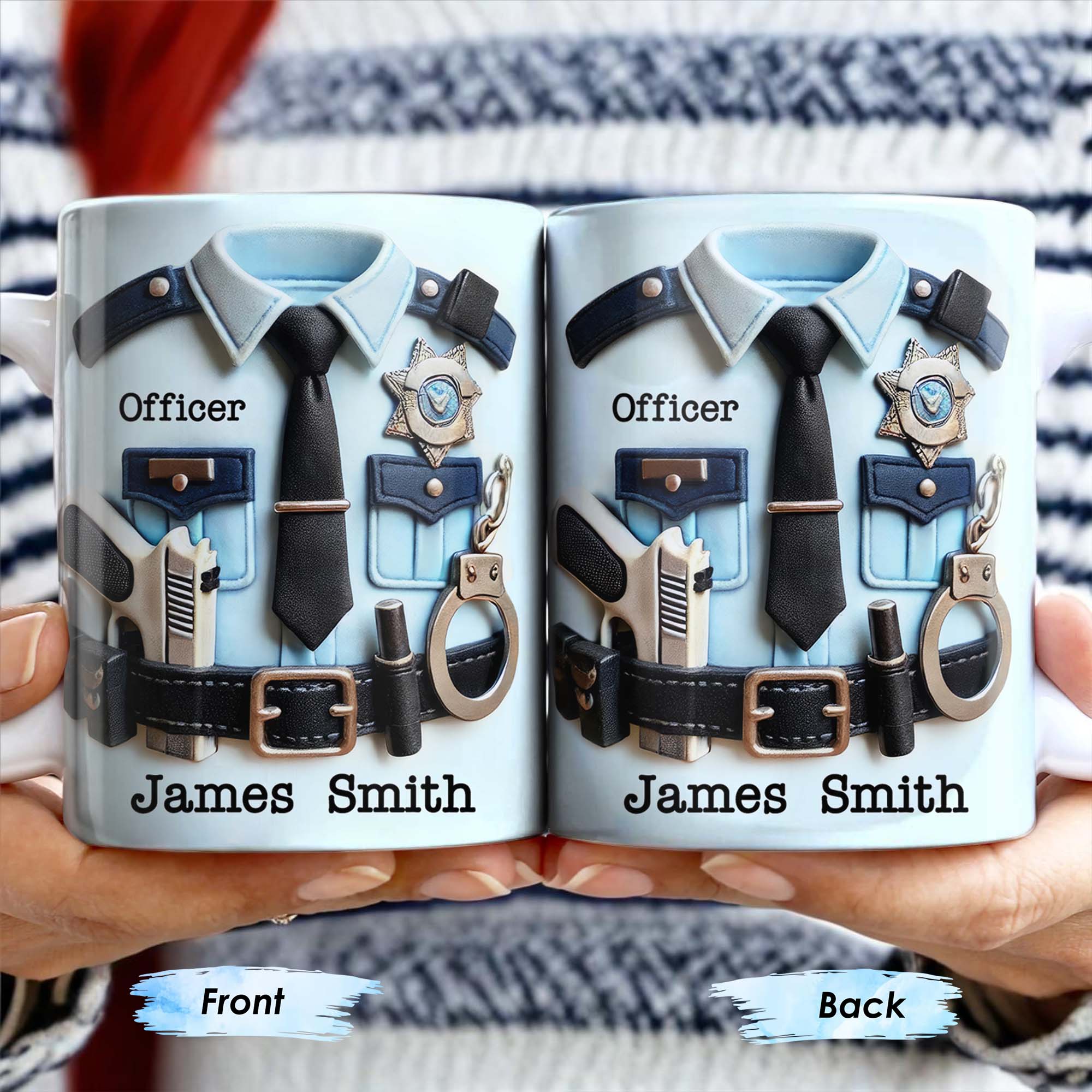 Officer, Police Uniform, Badge and Handcuffs