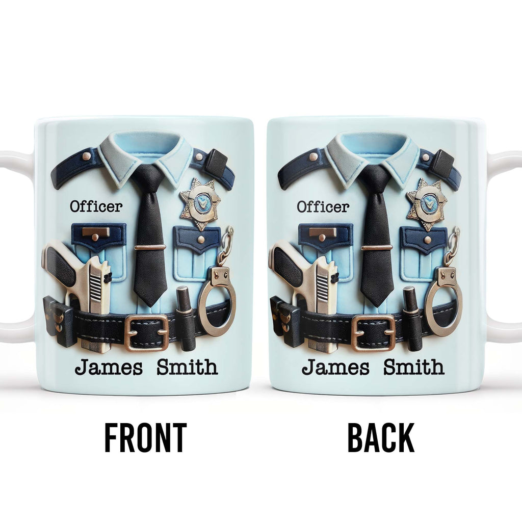 Officer, Police Uniform, Badge and Handcuffs