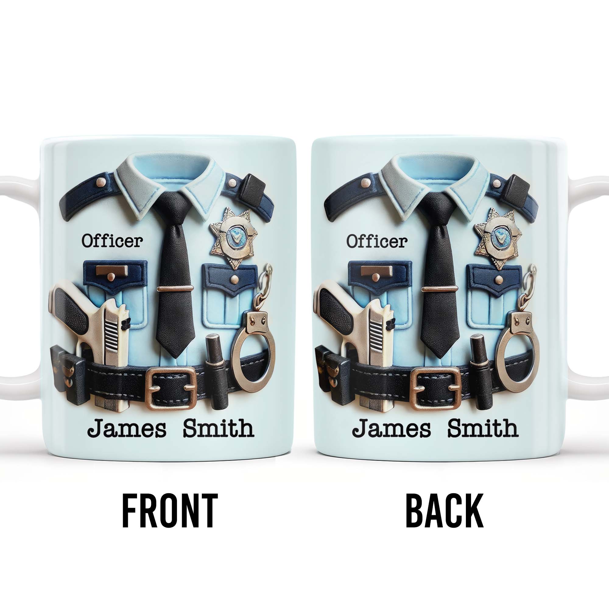 Officer, Police Uniform, Badge and Handcuffs