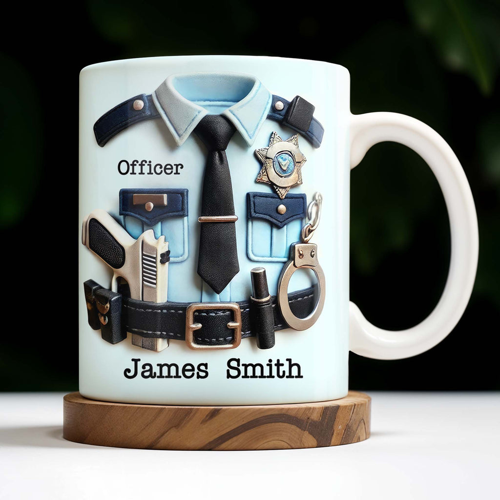 Officer, Police Uniform, Badge and Handcuffs