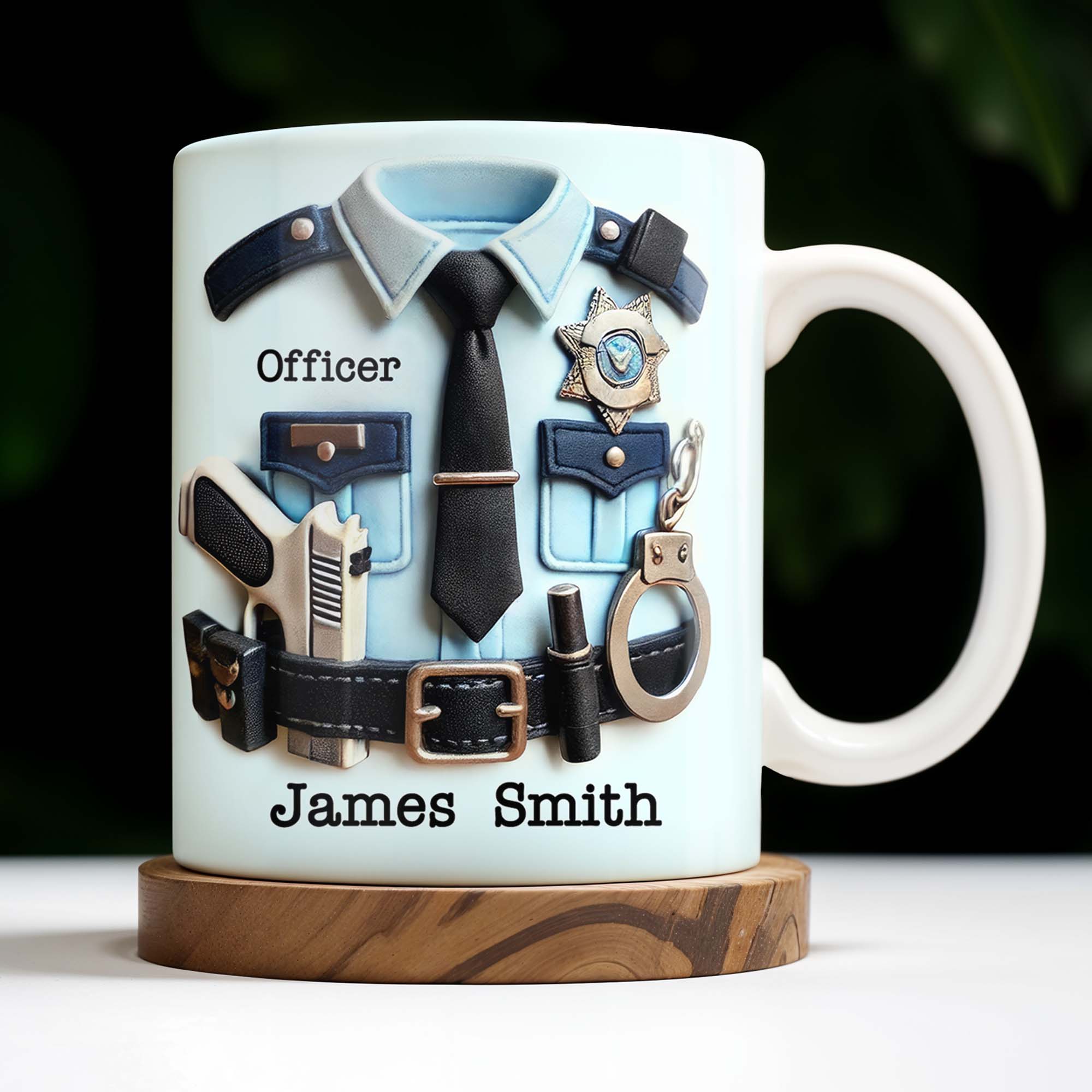 Officer, Police Uniform, Badge and Handcuffs