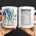 DOCTOR Nutritional Facts, Dedicated Healthcare Hero, Nutritional Label - Personalized Custom Coffee Mug - GRAD279_MG