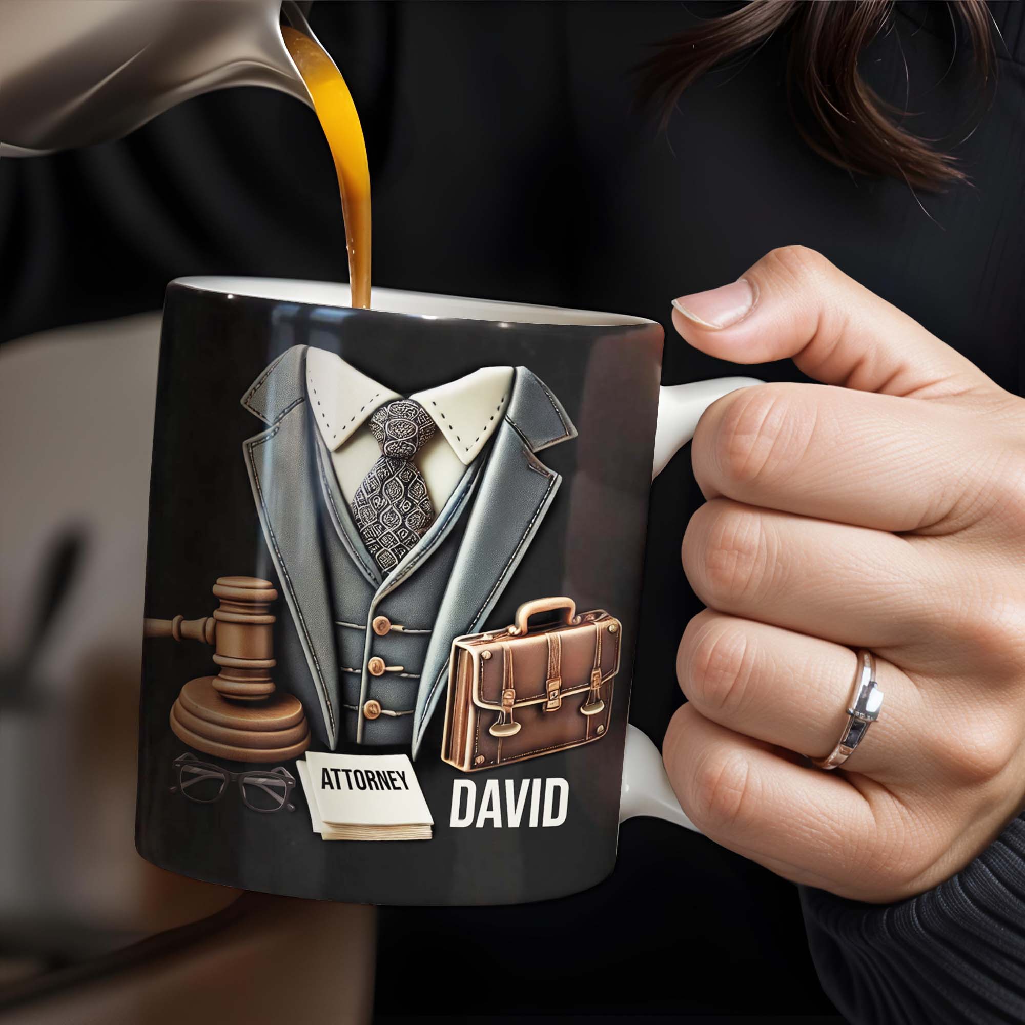 Attorney, Suit, Tie, Briefcase, and Gavel Design