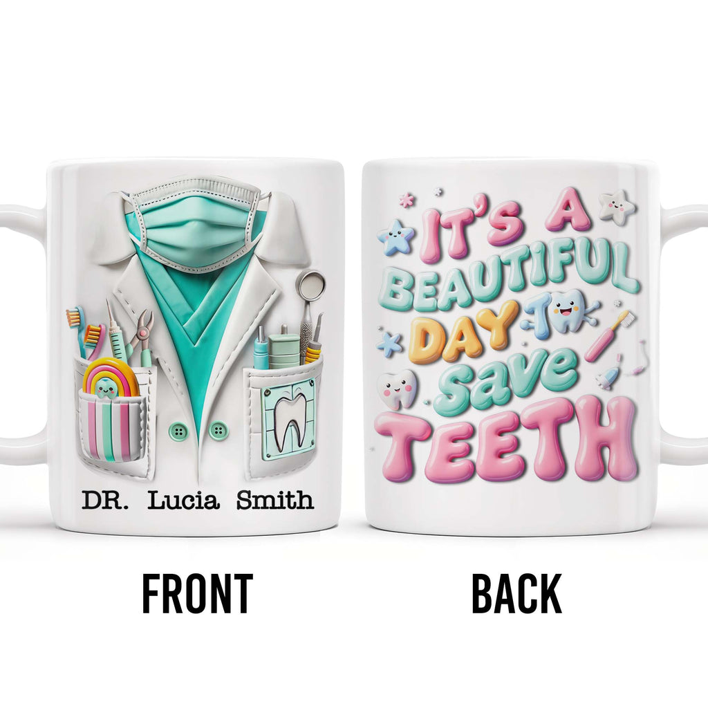 It's A Beautiful Day To Save Teeth, Dental Tools and Tooth Characters