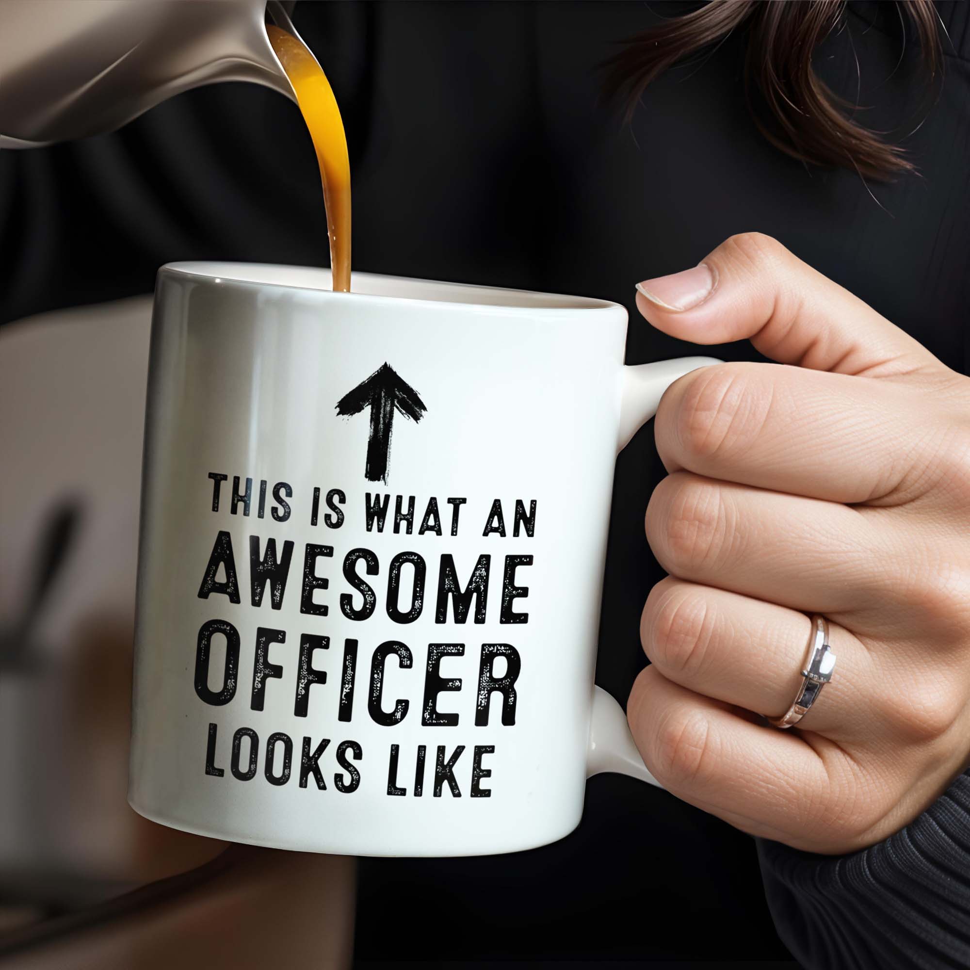 This Is What An Awesome Officer Looks Like, Arrow - Personalized Custom Coffee Mug - GRAD293_MG