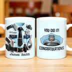 You Did It! Congratulations, Police Badge And Cap