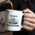You Did It! Congratulations, Police Badge And Cap
