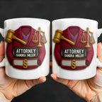 Attorney Sandra Miller, Gavel, Scales Of Justice And Law Books