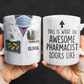 This Is What An Awesome Pharmacist Looks Like, Pharmacy Tools And Text - Personalized Custom Coffee Mug - GRAD308_MG