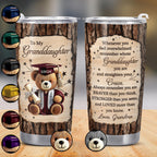 To My Granddaughter, Teddy Bear, Graduation Cap, Diploma