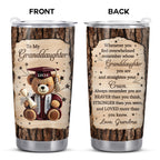 To My Granddaughter, Teddy Bear, Graduation Cap, Diploma