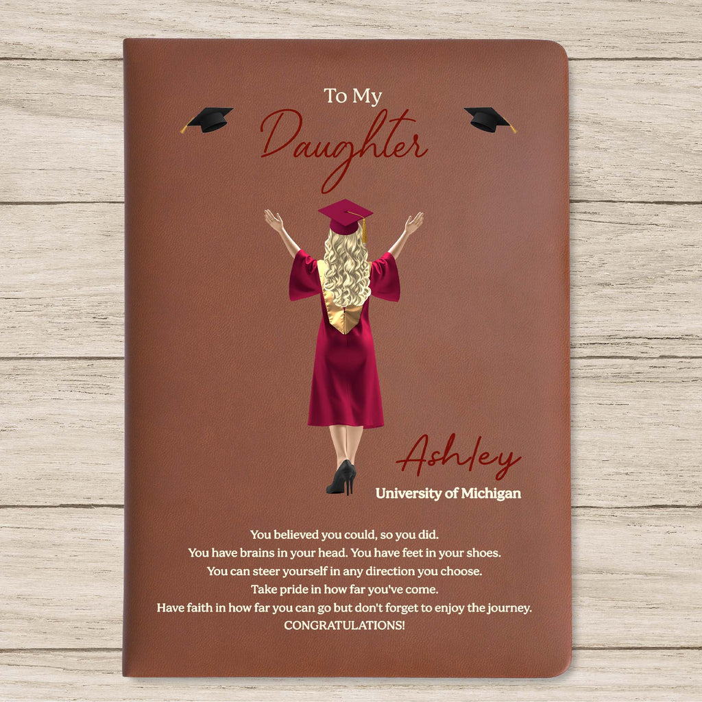To My Daughter, Believe In Yourself, Graduation Cap And Diploma