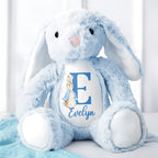 Cute Bunny With Monogrammed Letter And Custom Name