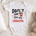 Don't Make Me Call My Grandma With Heart And Cartoon Grandma