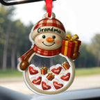 Shake Me Snowman With Plaid Pattern And Gift