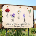 Grandma's Garden Love Grows Here With Flowers And Butterflies