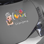 Love Is Being Called Grandma Heart and Flowers Design