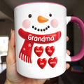 To My Beloved Grandma Snowman Hearts