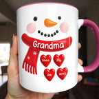To My Beloved Grandma Snowman Hearts