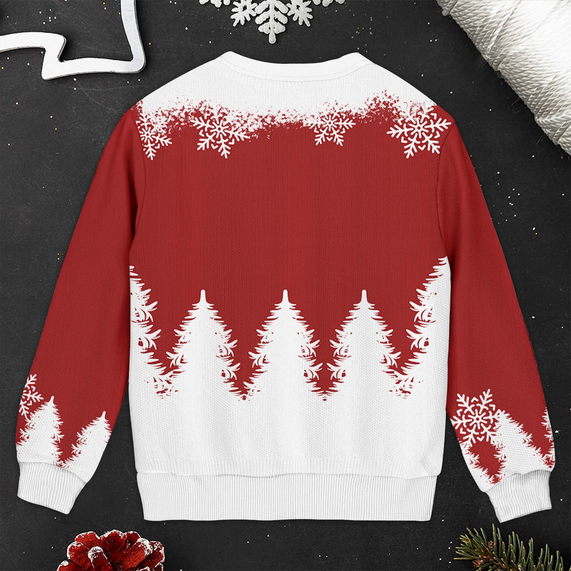 My Favorite People Call Me Grandma, Snowman and Snowflakes Design - Personalized Custom Ugly Sweatshirt, Unisex Wool Jumper  - GRM096_TWS