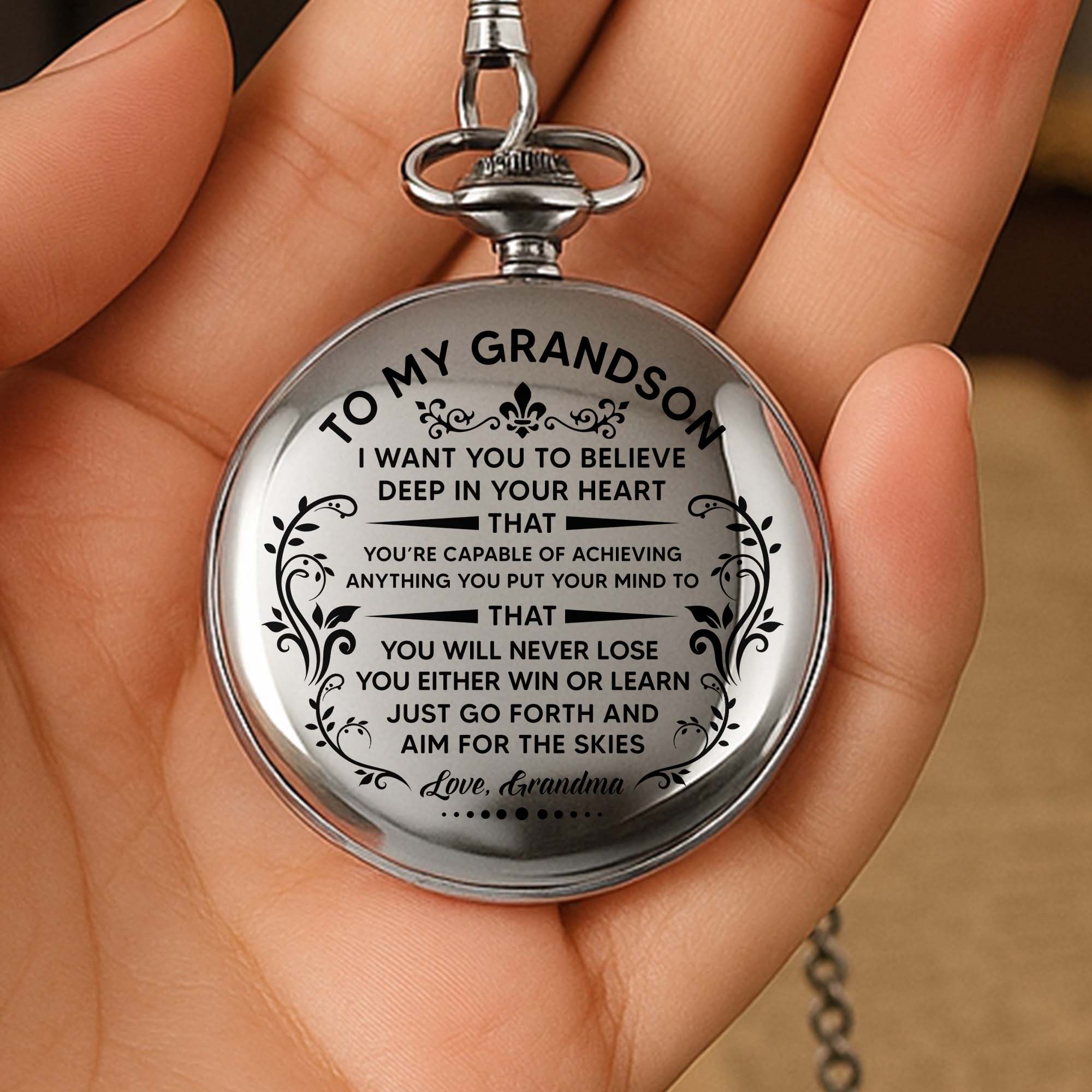 To My Grandson, Believe In Yourself With Elegant Flourishes