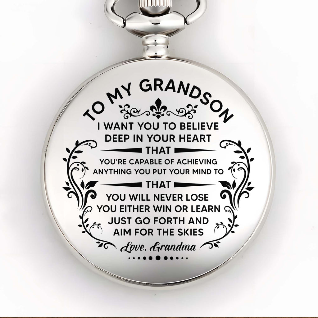 To My Grandson, Believe In Yourself With Elegant Flourishes