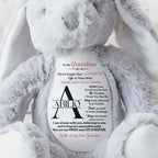 To My Grandson, Never forget that I LOVE YOU, Stuffed Bunny