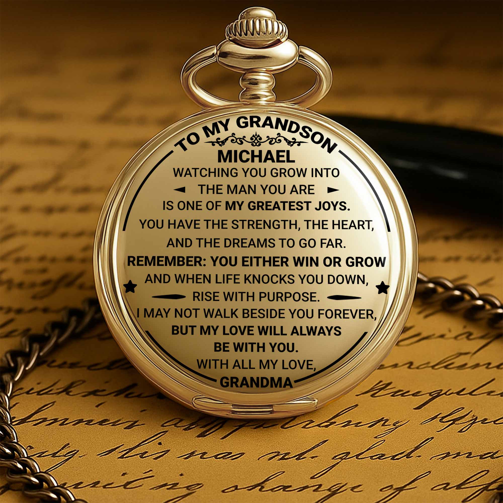 To My Grandson, Watching You Grow, Love From Grandma