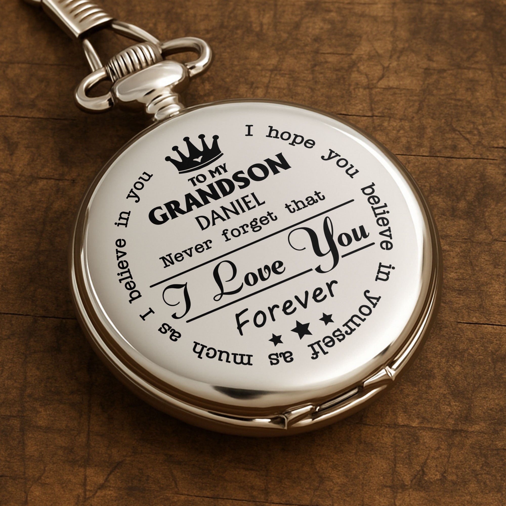 To My Grandson, I Love You Forever, Crown Design