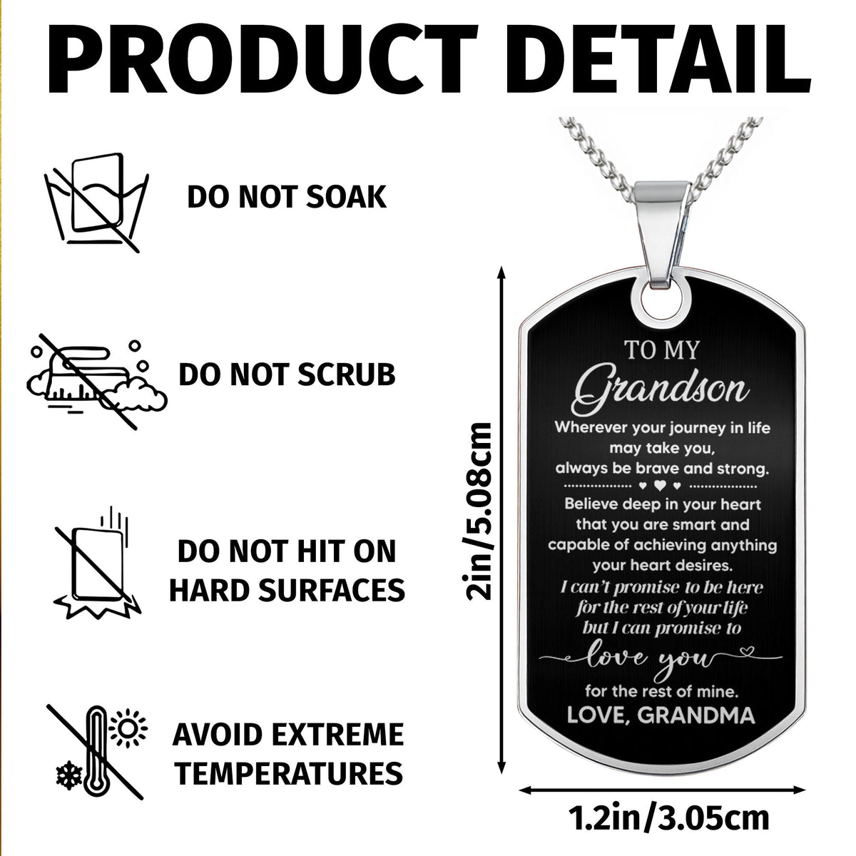 Wherever Your Journey In Life May Take You, Always Be Brave And Strong, Dog Tag - Personalized Custom Dog Tag Necklace - GSN005_DTNECK