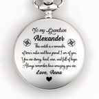 I Hope That Every Time You Look At This Watch, Compass Rose, Heart - Personalized Silver Plated Pocket Watch - GSN008_SWATCH